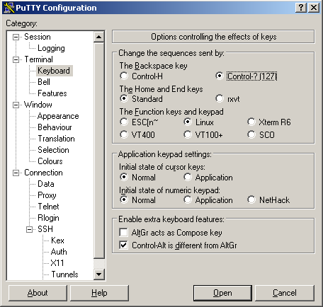 PuTTY Screenshot 2